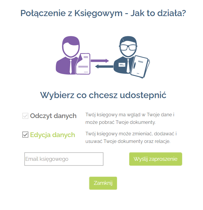 Połączenie z księgowy