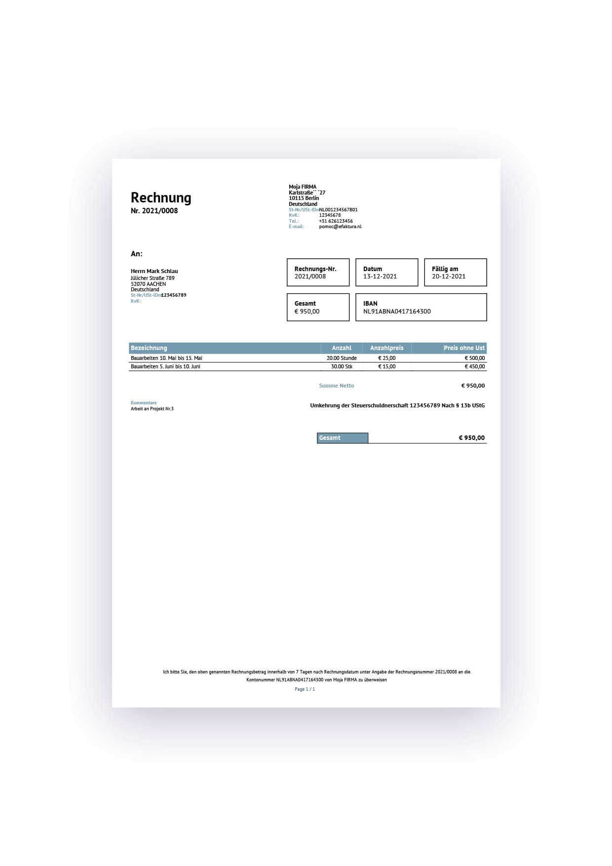 efaktura-invoice-de - eFaktura.nl