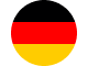 Niemiecka flaga z trzema poziomymi pasami: czarnym, czerwonym i złotym.