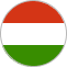 Flaga Węgier z trzema poziomymi pasami: czerwonym na górze, białym w środku i zielonym na dole.