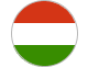 Flaga Węgier z trzema poziomymi pasami: czerwonym na górze, białym w środku i zielonym na dole.