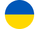 Flaga Ukrainy z górnym niebieskim pasem i dolnym żółtym pasem.