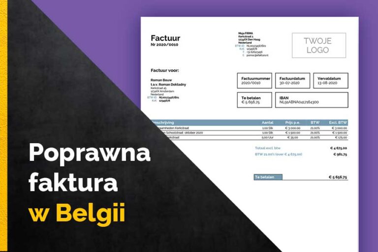 Poprawna faktura w Belgii