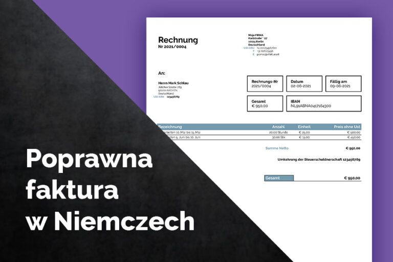 Poprawna faktura w Niemczech